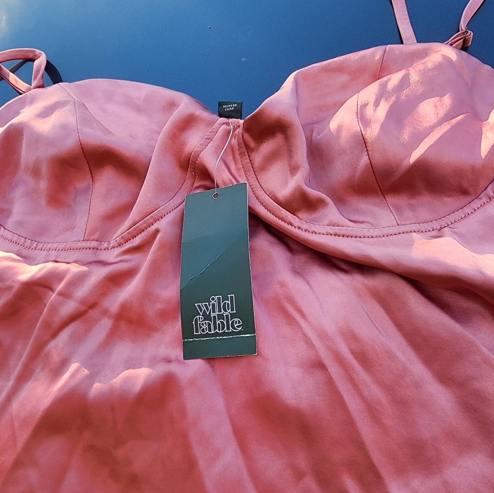 Women's Bra Cup Satin Slip Dress - Wild Fable - Picture 6 of 8
